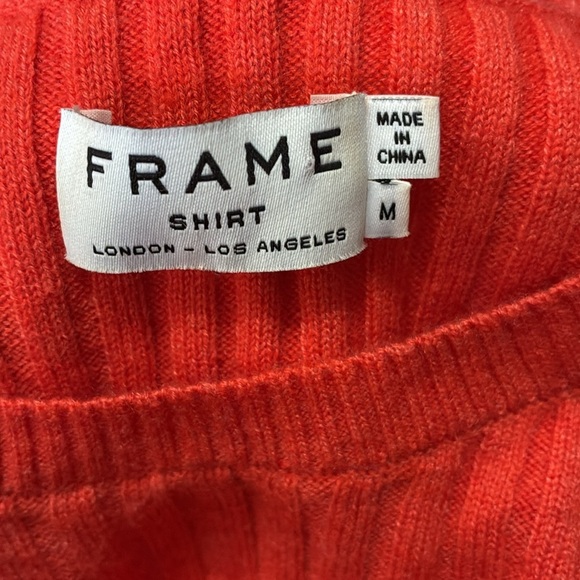 Frame Overlap Long Sleeves Keyhole Rib wool Sweater size M - Picture 3 of 8